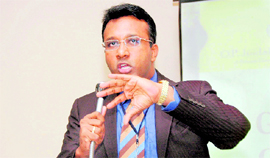 Prof C Raj Kumar, Vice-Chancellor of OP Jindal Global University, addresses mediapersons in Dehradun on Monday.
