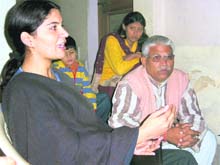 Sub-Lieutenant Ambica Hooda elaborates a point at her residence in Rohtak.