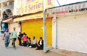 A bandh being observed in Katra on Monday.