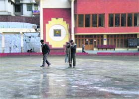 The Shimla rink being prepared for a good skating season