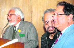 Vice-Chancellor RC Sobti at a UGC-sponsored principals meet at the ICSSR Complex in Chandigarh on Wednesday. 