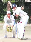 Players in action during a match at Panjab University, Chandigarh, on Wednesday. 