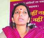 Meera Kantura, state coordinator, We Can, at a seminar in Dehradun on Wednesday. 