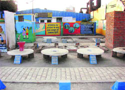 A view of the sanitation park in Samalkha.