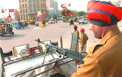Security was tightened on the first anniversary of the 26/11 Mumbai attacks,in Jalandhar 