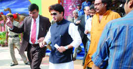 Jyotiraditya Madhavrao Scindia visits the India International Trade Fair-2009 at Pragati Maidan in New Delhi on Friday.