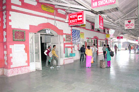 The Dehradun Railway Station without any security personnel.
