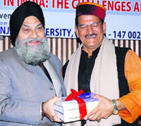 Punjab Transport Minister Master Mohan Lal inaugurates a two-day seminar at Punjabi University, Patiala,