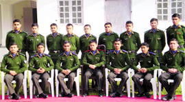 Cadets of the RIMC who have done well in the UPSC written examination for the NDA.
