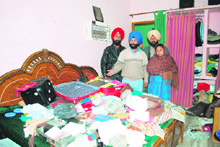 The house which was ransacked by robbers on the Dhandra road in Ludhiana on Saturday.