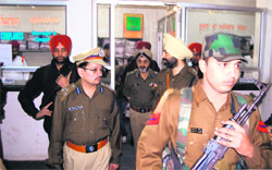 The DGP during his visit to Ludhiana on Saturday. 