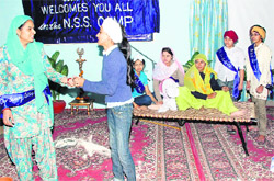 Participants at the NSS camp in Dev Samaj College of Education in Sector 36, Chandigarh, on Sunday.