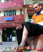 Abhinandan Mishra at the Safdarjung Hospital.