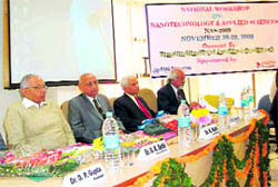 Nuclear physicists at the two-day workshop in Kaithal on Sunday. 