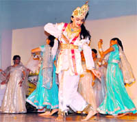 Students perform during their annual day at Sat Paul Mittal School in Ludhiana.