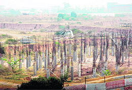 Jinxed: A view of Prideasia, a mega-housing project, at the IT Park in Chandigarh, which has fallen on bad days.
