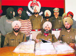  SSP R S Khatra during a press conference in Patiala on Tuesday.