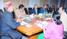 Dr Rajiv Bindal, Health and Family Minister, presiding over the first meeting of the state-level advisory committee at Shimla