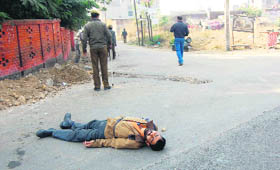 A candidate for the CRPFs recruitment rally who was injured in a cane-charge by the police in Jammu on Wednesday.