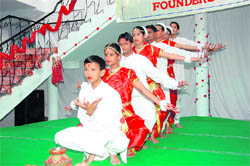 Students of the Bajaj Institute of Learning perform on the occasion of World Disability Day in Dehradun on Thursday.