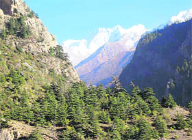 A view of Niti valley in Chamoli district of Garhwal.