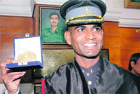 Rahul V Bandekar, the gold medallist of the ACC graduation ceremony.