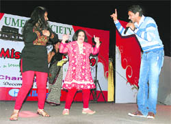 Special children perform along with Punjabi singer Harbhajan Mann at the Chandigarh Club on Saturday. 