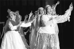 Students of Chaman Lal DAV Senior Public School perform during the annual day celebrations in Panchkula