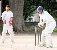 A match in progress at the Beehive T20 Cricket Tournament in Dehradun on Saturday