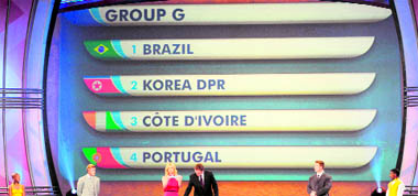 The World Cup draw being made in Cape Town on Friday night.