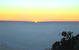 BEDAZZLED: The setting sun spreads its aura in Dharamsala on Sunday.