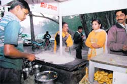 The Madrasi dosawala at the Parade Ground in Dehradun.