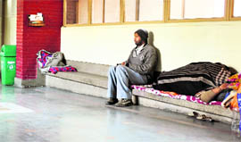 The corridor of a private hospital wears a desterted look as people were unable to reach the hospital due to curfew 