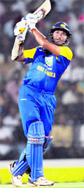 Kumar Sangakkara bats in Nagpur on Wednesday