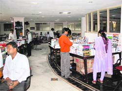 Visitors at a Book Exhibition at Mahatma Gandhi Central Library, IIT, Roorkee. 