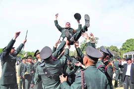  Gentlemen cadets celebrate on becoming officers of the Indian Army