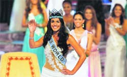 Miss Gibraltar, Kaiane Aldorino, won the coveted Miss World crown for 2009. Miss Mexico came second and Miss South Africa bagged the third position. Miss India, Pooja Chopra, got the title 'Beauty with a Purpose'.