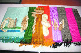 e of material mixed with natural fibres.