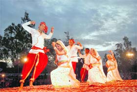 NDRI students perform at the openeing ceremony of the ICAR inter-zonal sports meet organised by National Dairy Research Institute in Karnal