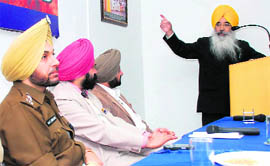 Experts at a seminar on Press, Police and Politics in Mohali on Monday.