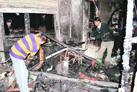 The hosiery unit where fire broke out at Sudan Mohalla in Ludhiana