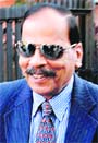 Accused DGP Rathore comes out of the District Courts in Chandigarh on Tuesday.