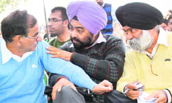 Bidders at the MC property auction in Chandigarh on Wednesday.