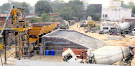 The mixing plant at Sector 15-A in Faridabad.