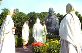 Jain monks visit the Parliament House in New Delhi 