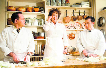 Meryl Streep as Julia Child, who specialises in French cuisine for the American palate