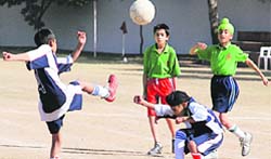 A match in progress between Ashiana and St Xaviers teams at Sector 26, Chandigarh
