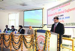 Speakers at a workshop on advances in mechanical engineering held at the Haryana College of Technology and Mangement in Kaithal.