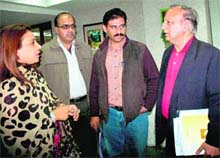 Members of the Pakistan delegation at the CII in Chandigarh on Tuesday.
