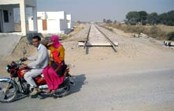 Construction of rail track lying incomplete near city bypass near Abohar